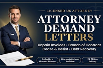 draft a US cease and desist letter for your business dispute or IP issue
