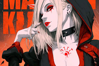 make japanese anime and manga illustration