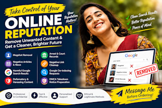 permanently remove mugshots defamatory articles cases news negative link google