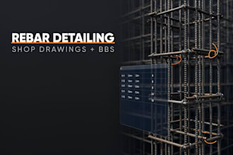 rebar detailing, shop drawings and bar bending schedule bbs