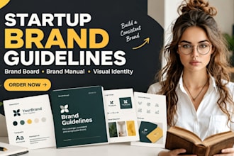 design italian brand board, brand manual and visual identity guide for startups