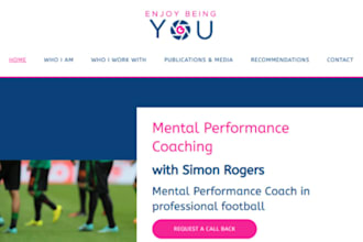 build squarespace sport coach website sports trainer fitness coach website