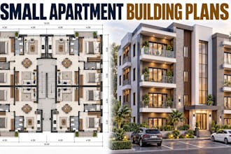 design small apartment building professional plans cad documentation
