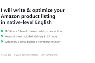 amazon product listing and description writing