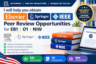 help you obtain elsevier springer ieee peer review opportunities for eb1 o1 niw