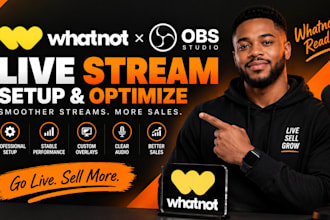 setup and optimize whatnot live stream using obs studio