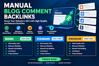 create 300 SEO blog comment links