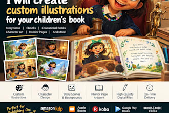 create book illustrations and cover art with formatting