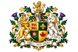 design luxury heraldic coat of arms logo