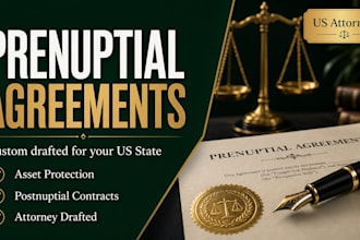 draft your US prenuptial or postnuptial agreement