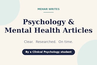 write engaging mental health and psychology articles