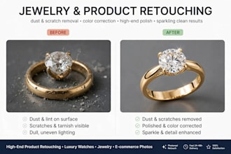do luxury jewelry retouching and diamond ring polishing