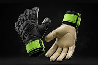 design custom goalkeeper gloves tech pack and 3d mockup for your brand