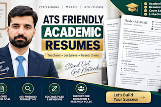 write and optimize ats friendly teacher lecturer and academic resumes