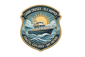 craft a custom vintage nautical logo and vector illustration