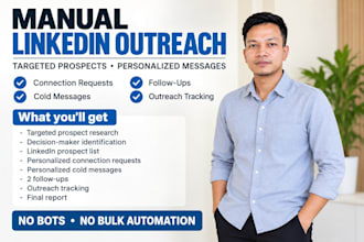 do b2b lead generation and manual linkedin outreach