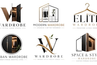 design a professional closet, furniture, interior, or home décor wardrobe logo