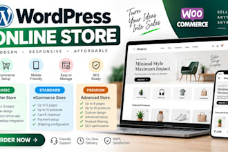 create a professional wordpress website for your store or online busine