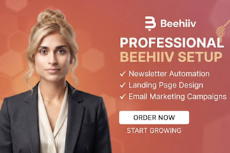 setup beehiv newsletter automation, beehiv landing page email marketing campaign
