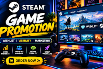 steam game promotion, steam game marketing and steam wishlist