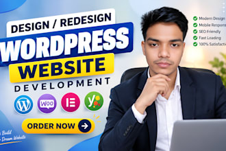 create a professional wordpress website with SEO friendly design