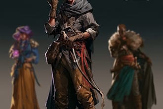 draw your dnd art or ttrpg character design or illustration