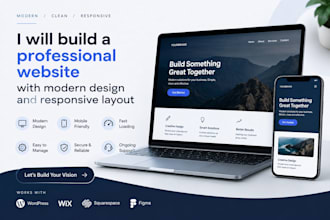 build a professional website with modern design and responsive layout