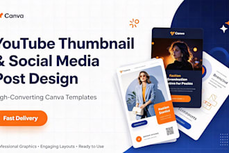 design eye catching social media posts and youtube thumbnails using canva