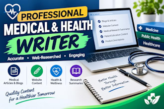 write expert medical articles and healthcare blogs