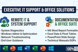 provide  IT support, technical documentation, and office tasks