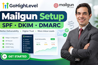 setup mailgun with spf dkim dmarc for gohighlevel