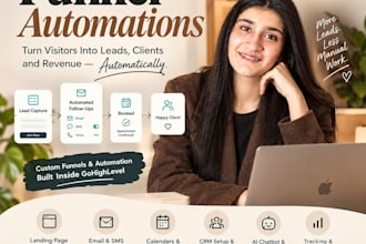 develop gohighlevel website, funnel, automations, workflows