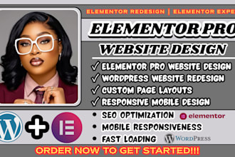 elementor pro website, elementor website design, elementor redesign, wordpress