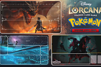 design custom mtg playmat, commander edh playmat, tcg card game mat,gundam card