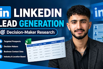 do linkedin lead generation and decision maker research