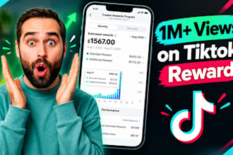 create UK, USA, france tiktok accounts with creator reward program for you