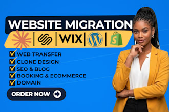 migrate transfer claude or HTML website to squarespace wix wordpress shopify
