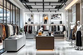 do 3d retail store renovation, shop and clothing store interior in realistic 3d