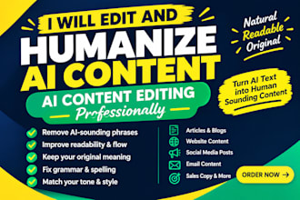 edit and humanize ai content, ai content editing professionally