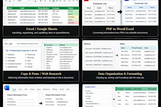 provide accurate data entry and data organization