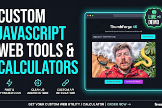 build custom single page web tool or calculator in javascript