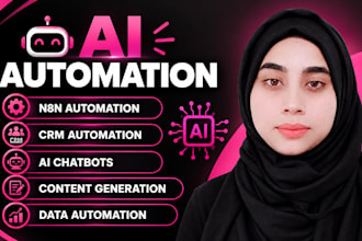 build n8n ai automation, CRM workflows, chatbots and content systems