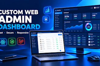 custom web admin dashboard, crm or admin panel
