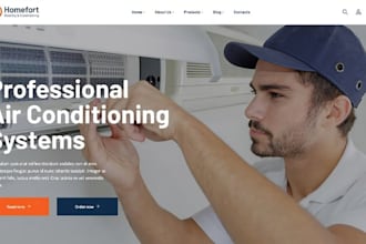 build wix hvac contractor website heating cooling service winter lead generation
