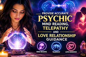 provide accurate psychic mind reading, telepathy and love relationship guidance