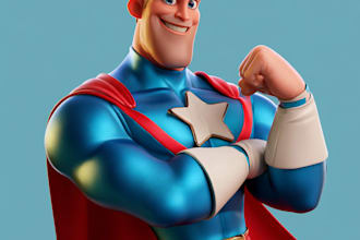 superhero character for comics