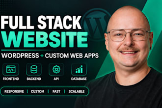build full stack website wordpress website blog website full stack web developer