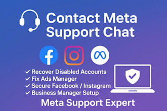 contact meta facebook support to fix business manager, ad account, ig and fb