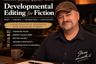 provide developmental editing for your novel or manuscript