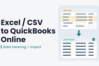 clean excel data and import it into quickbooks online